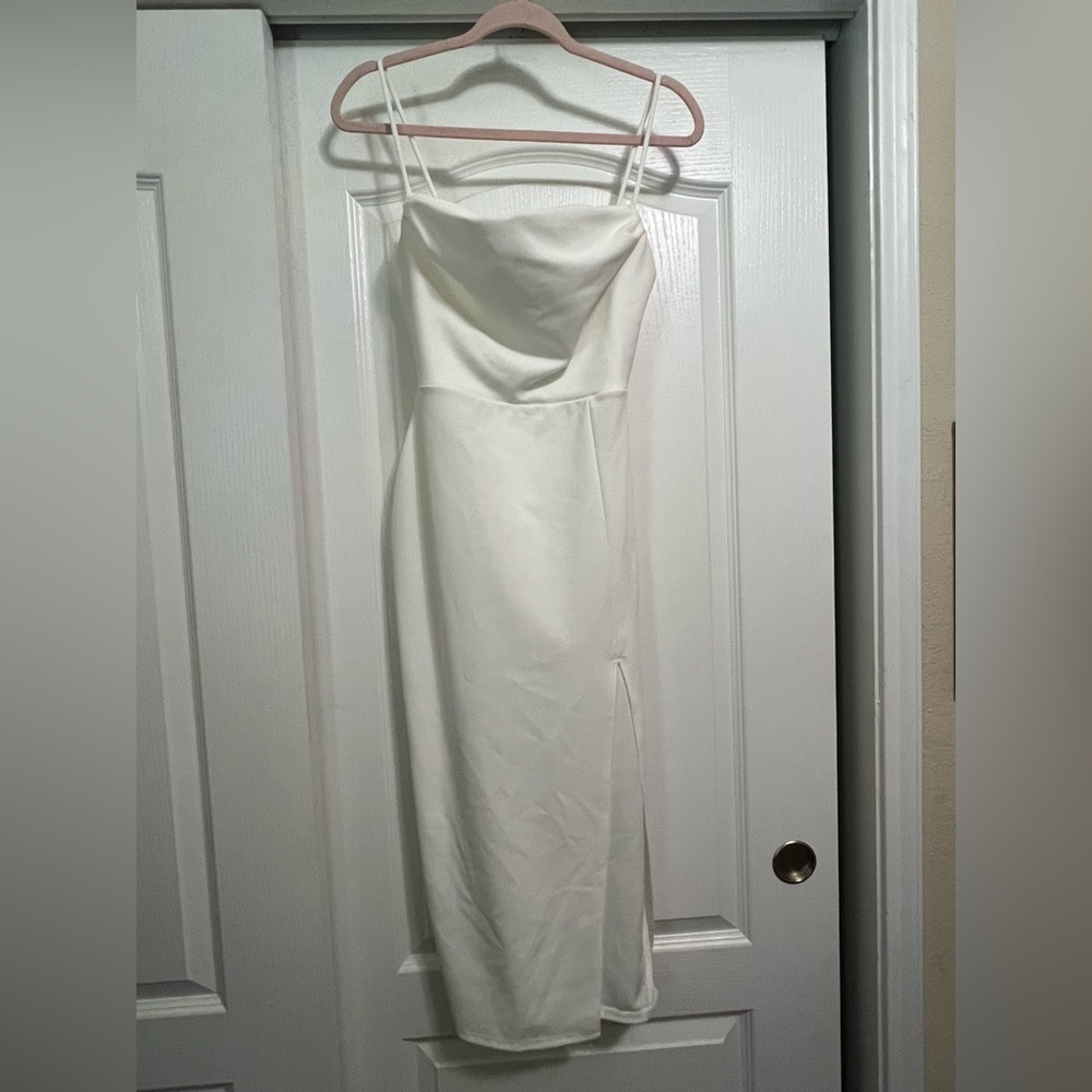 Windsor White Spaghetti Strap Slip Dress